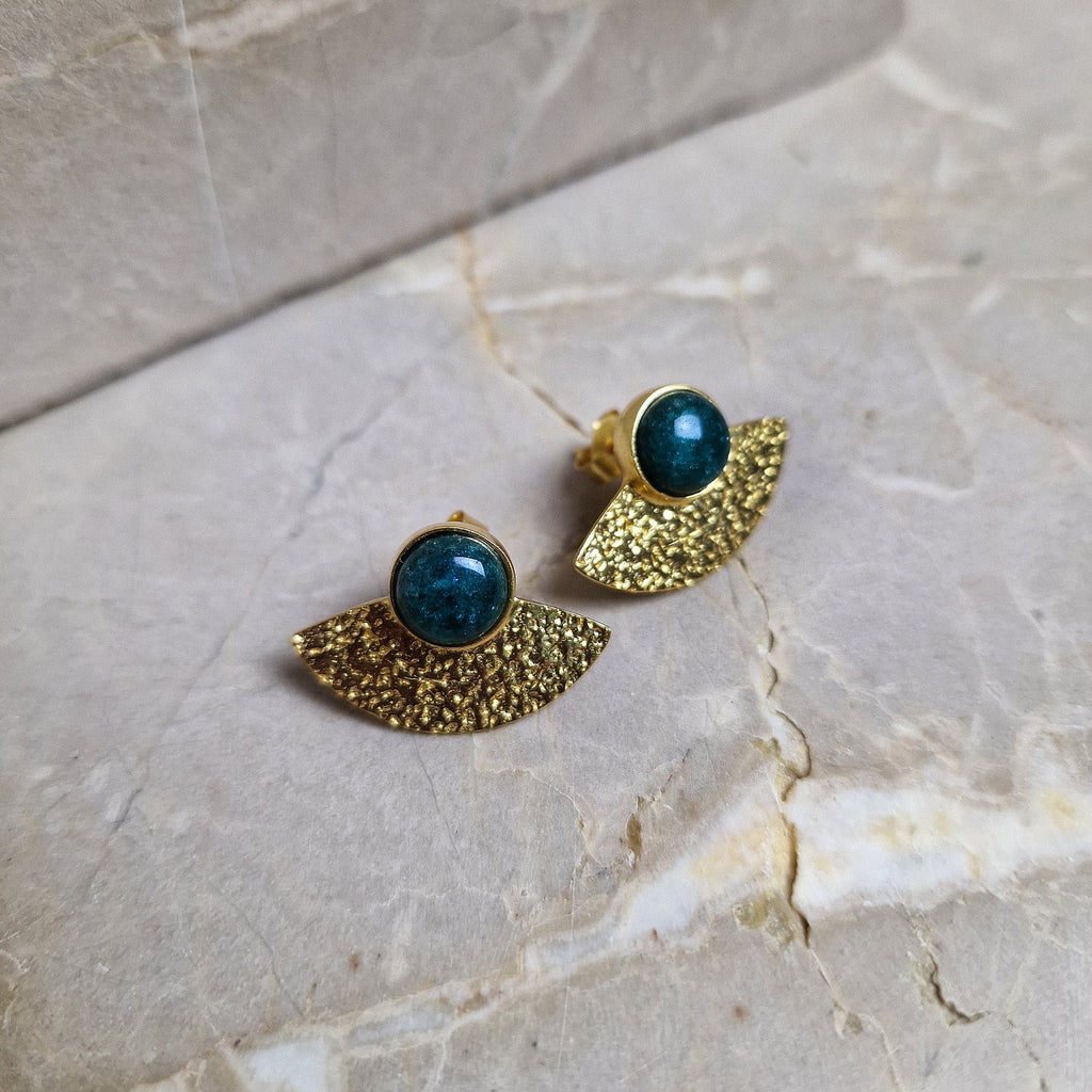 SENSU Earrings-Earrings-18K Gold Vermeil & Smaragd-Signorina Leyla