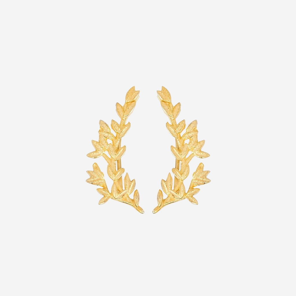 LEAF Earrings-18K Gold Vermeil-Signorina Leyla