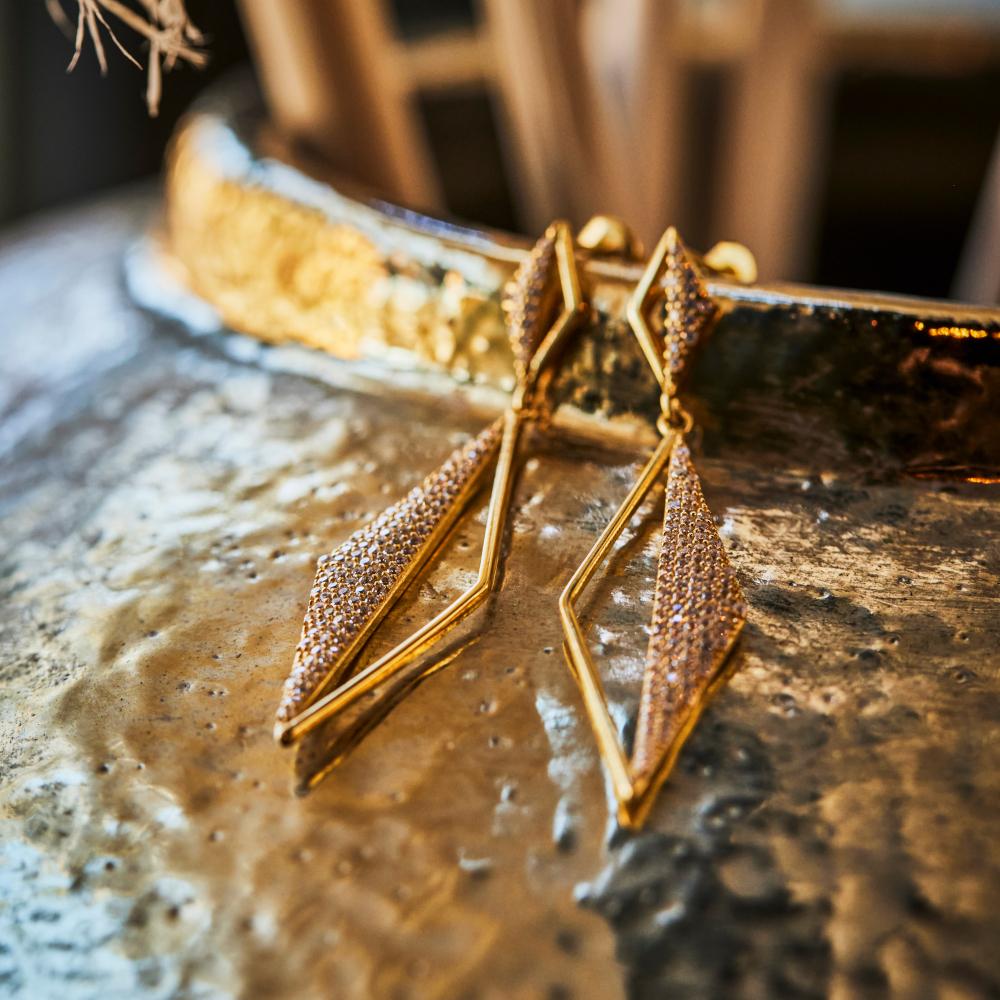 NAOMI Earrings-Earrings-18K Gold Vermeil & Zirkonia-Signorina Leyla