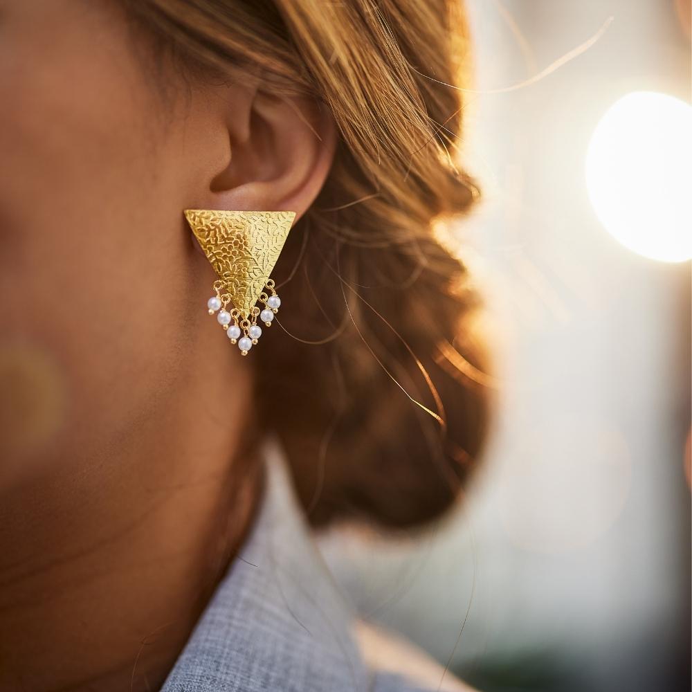 SUNA Earrings-Earrings-18K Gold Vermeil & Perlen-Signorina Leyla